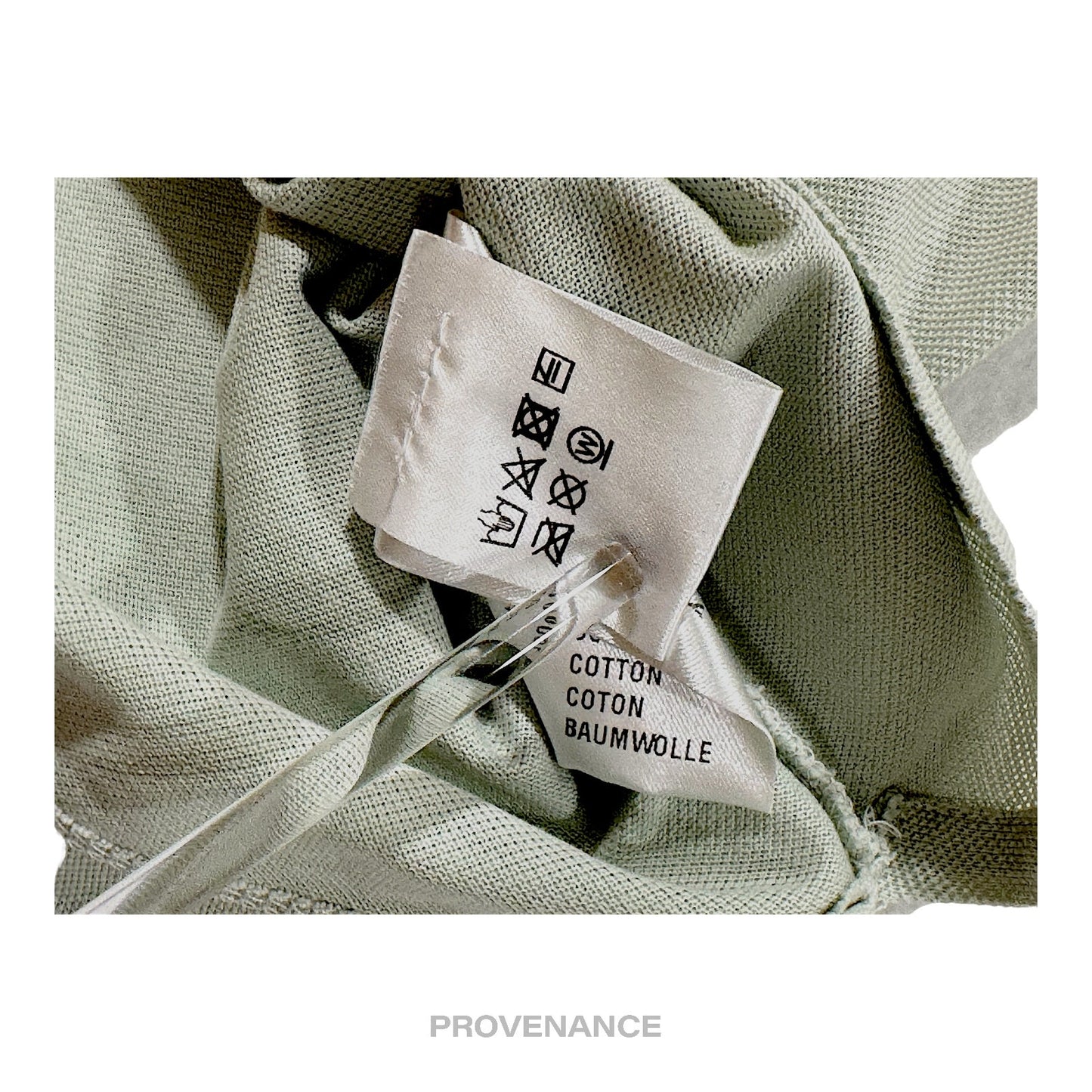 🔴 Lanvin Embroidered Polo Shirt - Sea Foam Green Pique XS