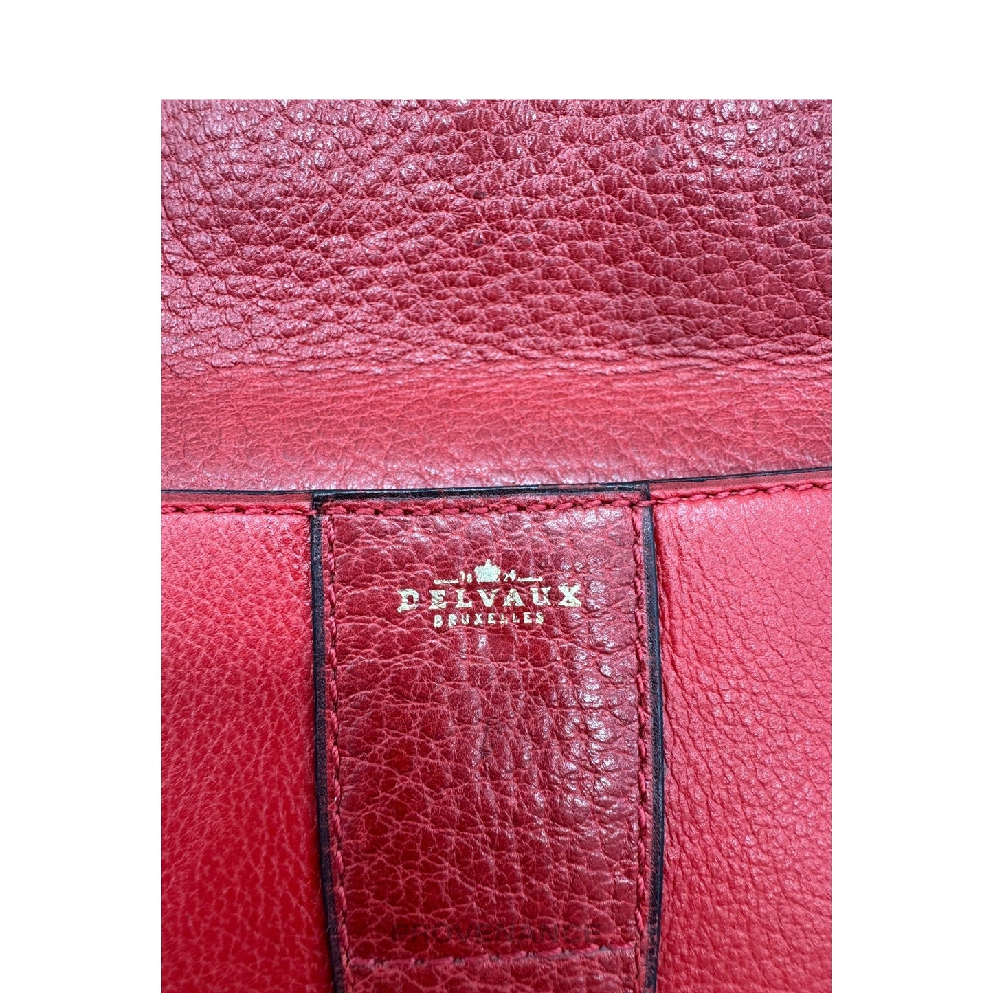 🔴 Delvaux DD Clutch Bag - Red Calfskin Leather
