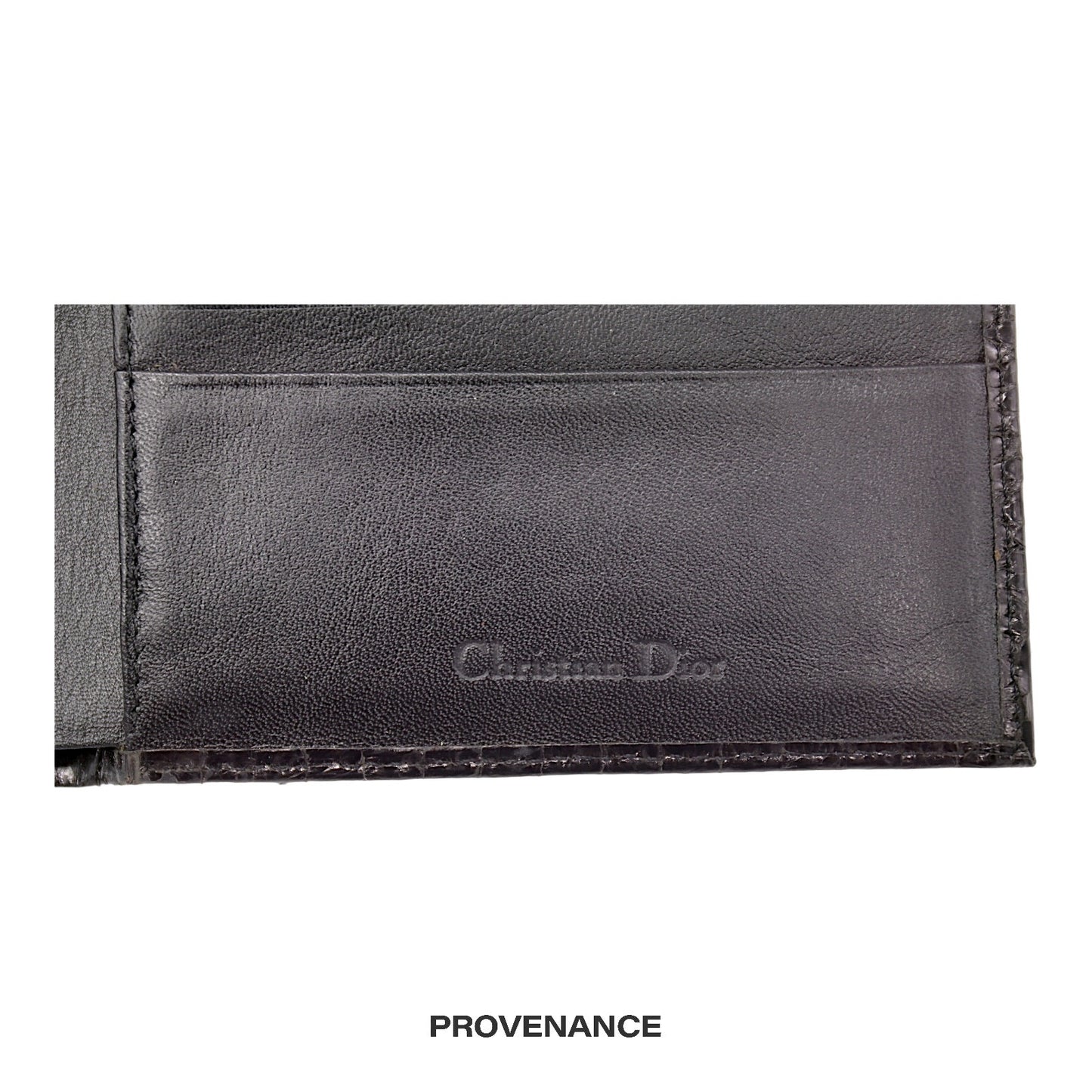 🔴 Christian Dior Bifold Wallet - Black Snakeskin