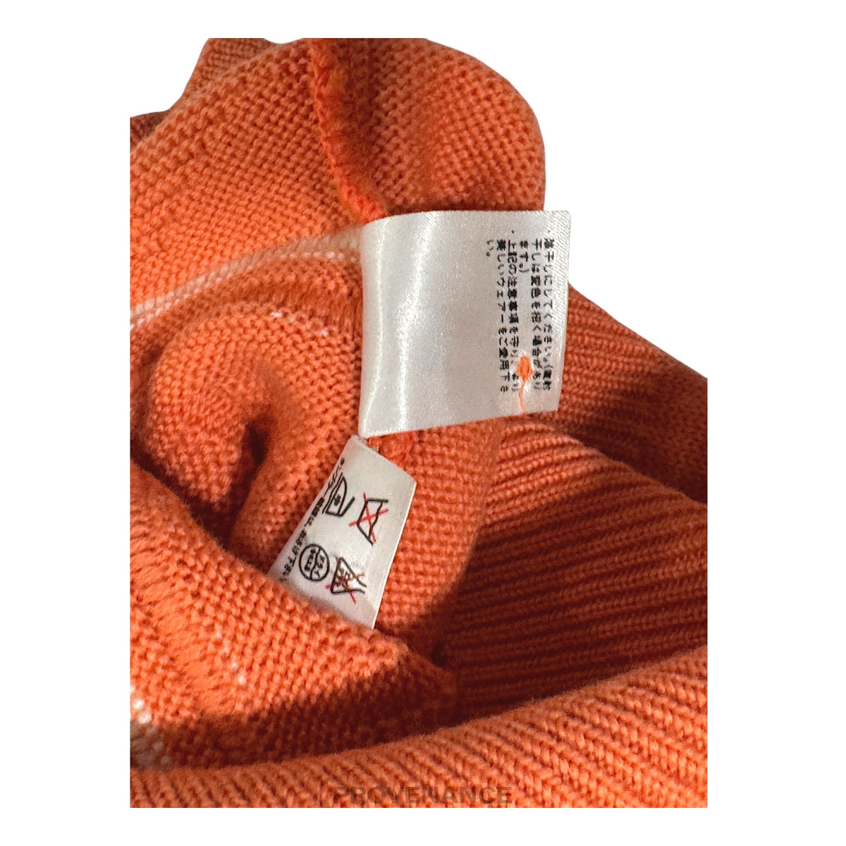 🔴 Balenciaga BB Logo Wool Sweater Vest - Orange/White L
