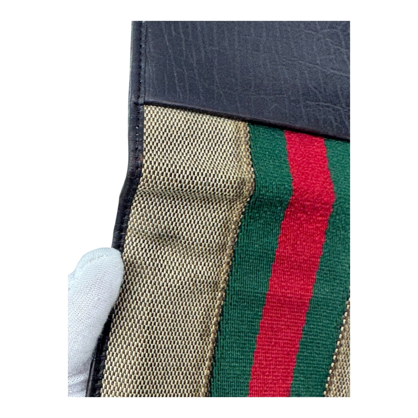 🔴 Gucci Pocket Organizer Wallet - Raffia with Web