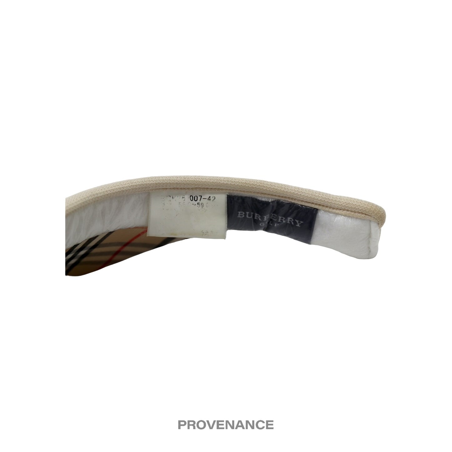 🔴 Burberry Golf Knight Logo Visor Nova Check Chalk
