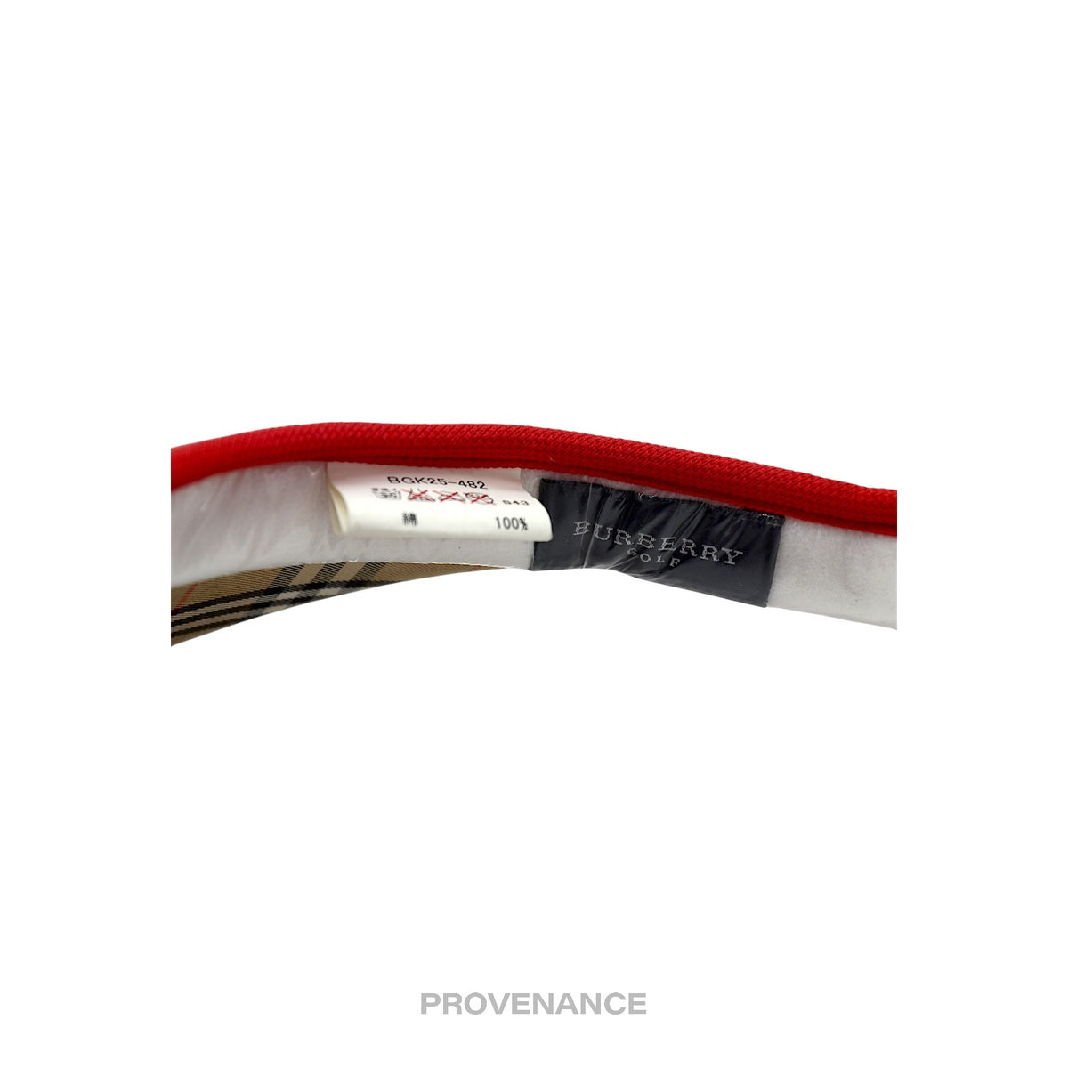 🔴 Burberry Golf Visor - Nova Check Red