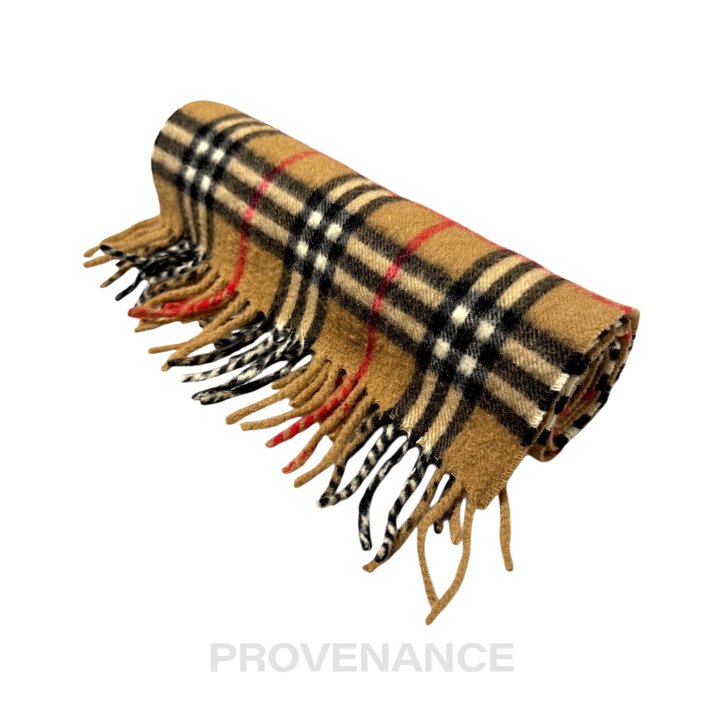 🔴 Vintage Burberrys Scarf Nova Check 100% Cashmere Camel