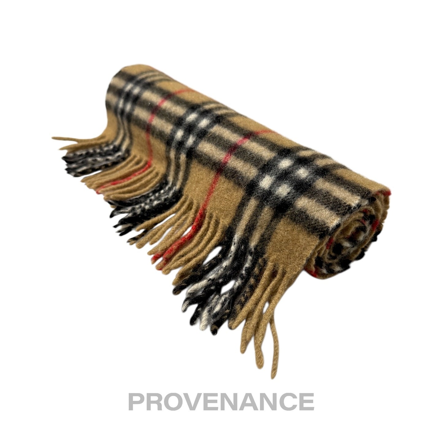 🔴 Vintage Burberrys Scarf Nova Check 100% Cashmere Camel