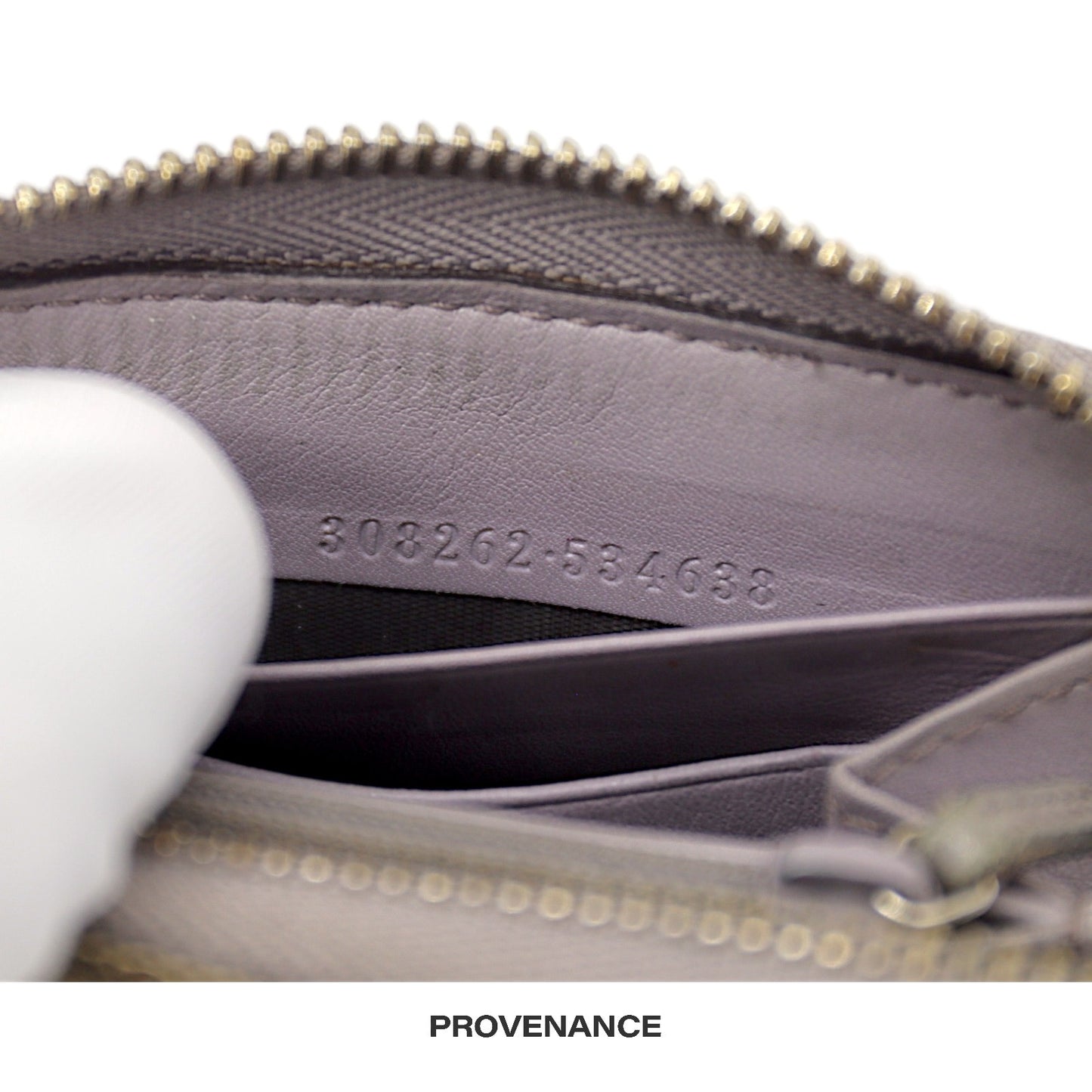 🔴 Gucci Horsebit Heart Zip Long Wallet - GG Canvas Lavender