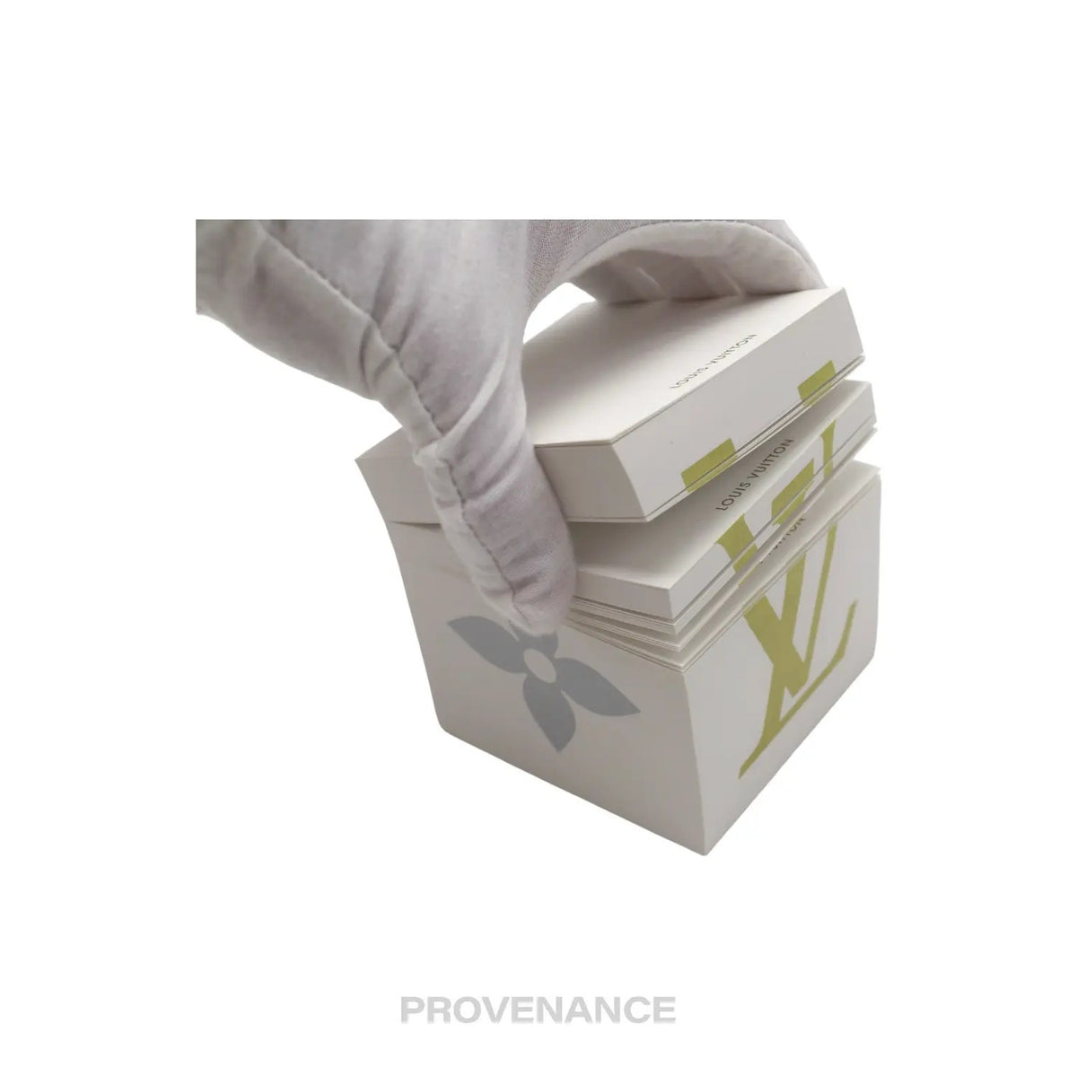 🔴 Louis Vuitton Monogram Desk Sticky Note Pad - White