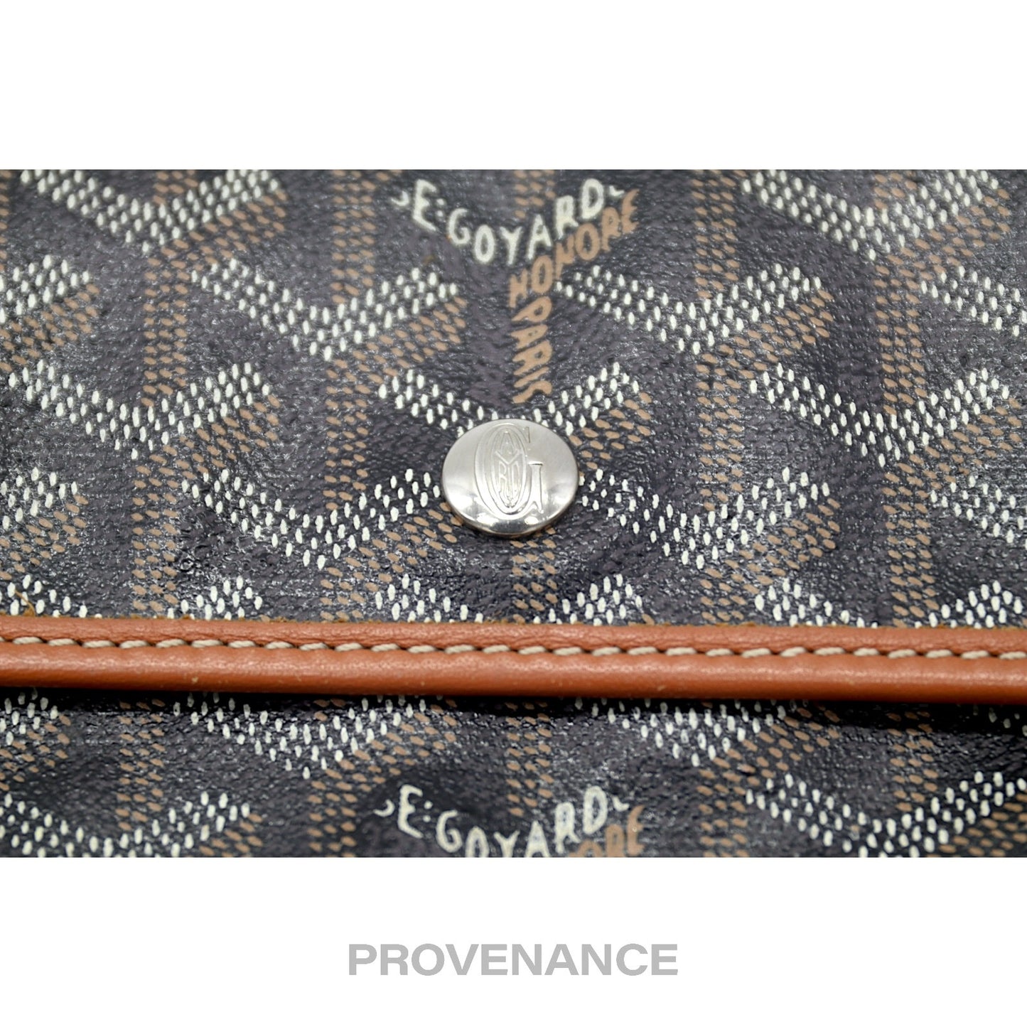 🔴 Goyard St. Louis Pouch - Black/Tan Goyardine