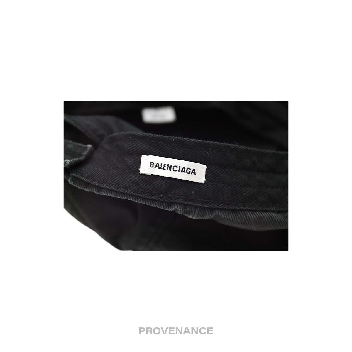 🔴 Balenciaga Embroidered Rainbow Logo Cap - Washed Black