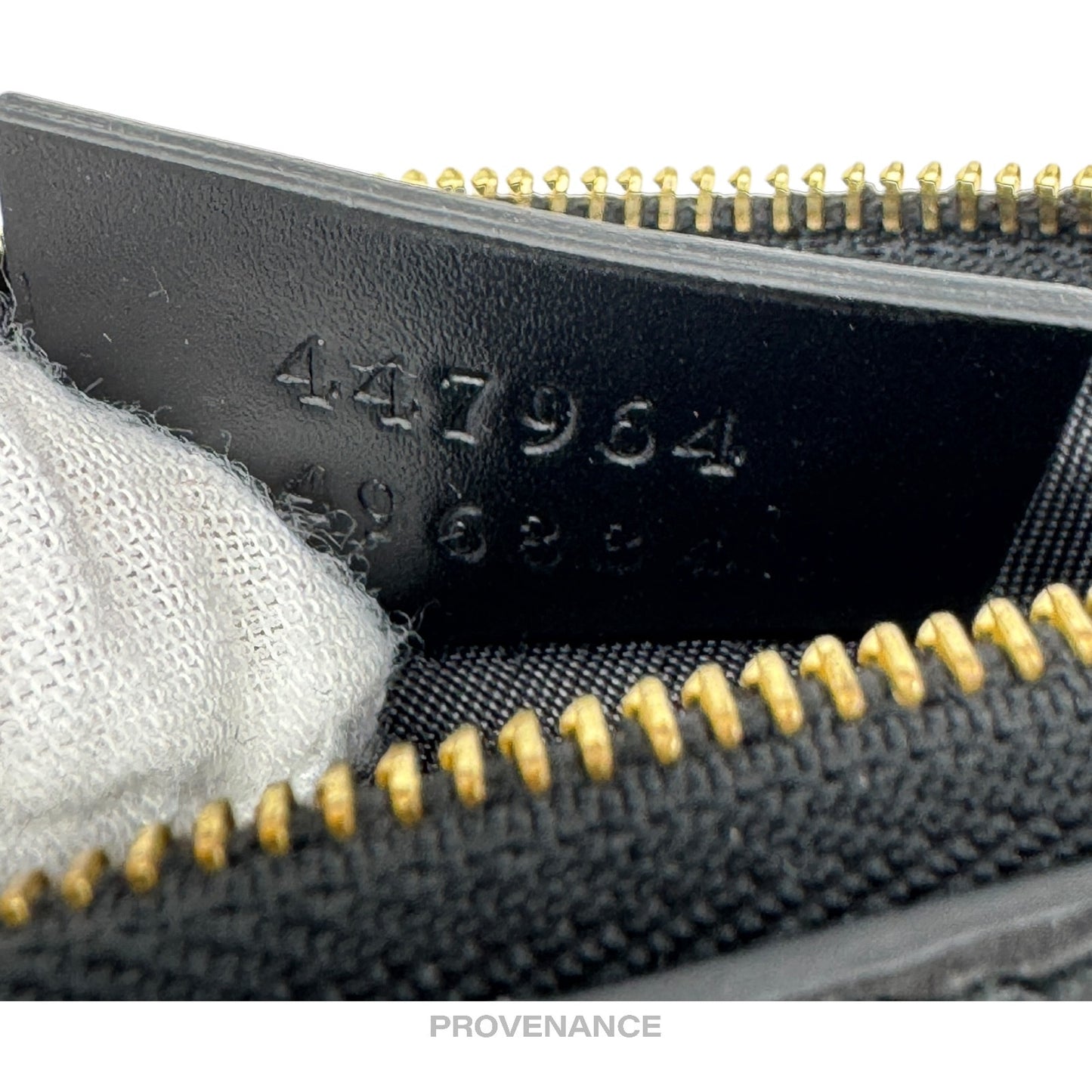 🔴 Gucci Key Pouch Cles - Black GG Guccissima Leather