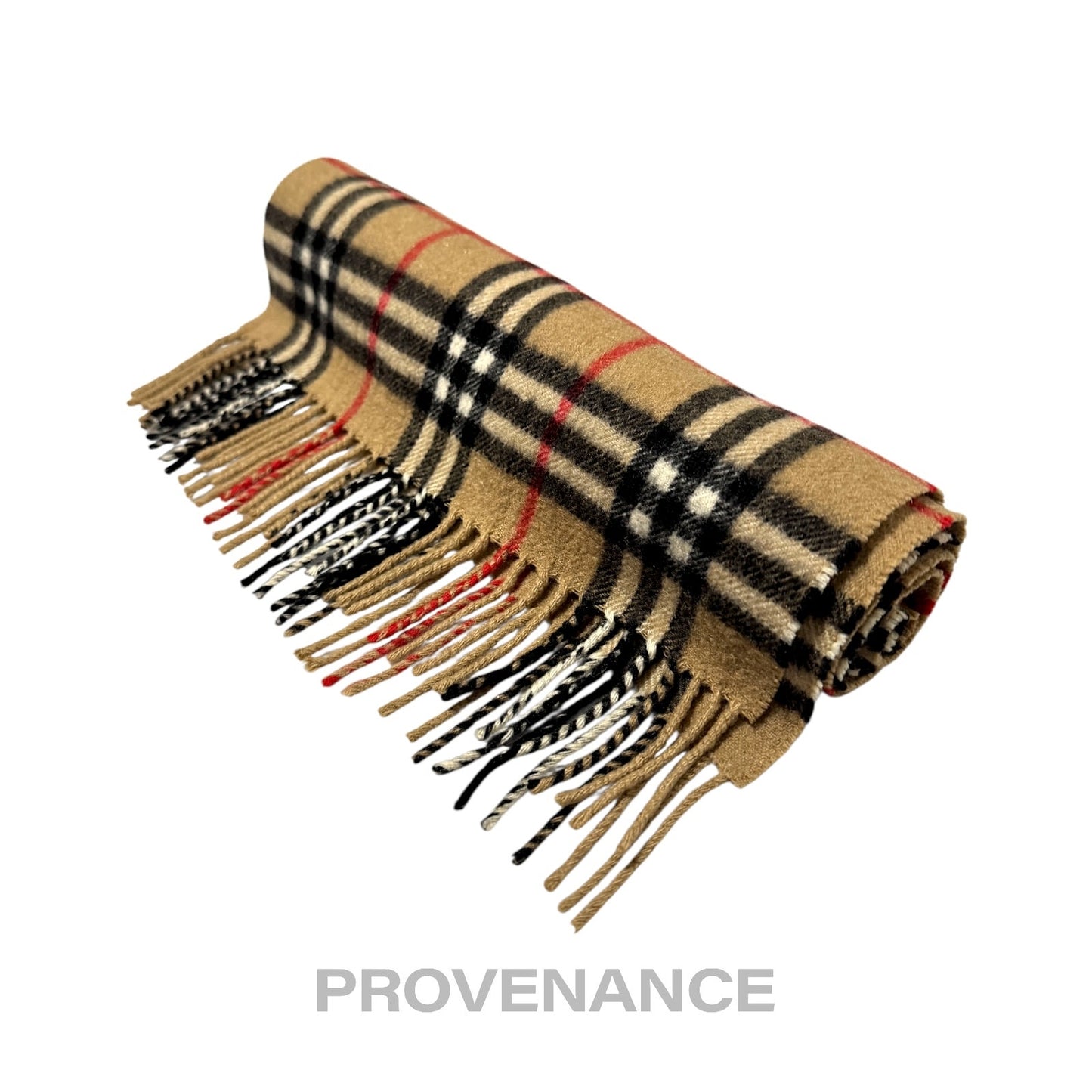🔴 Vintage Burberrys Scarf Nova Check 100% Cashmere Camel