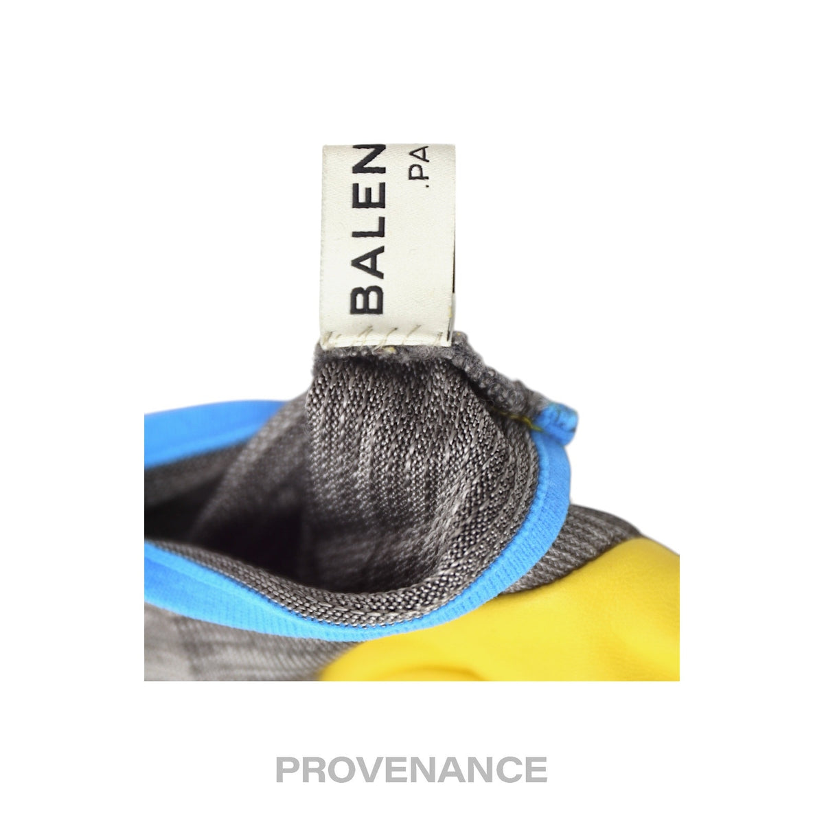 🔴 Balenciaga Couture Gardening Gloves - Yellow Gray Blue