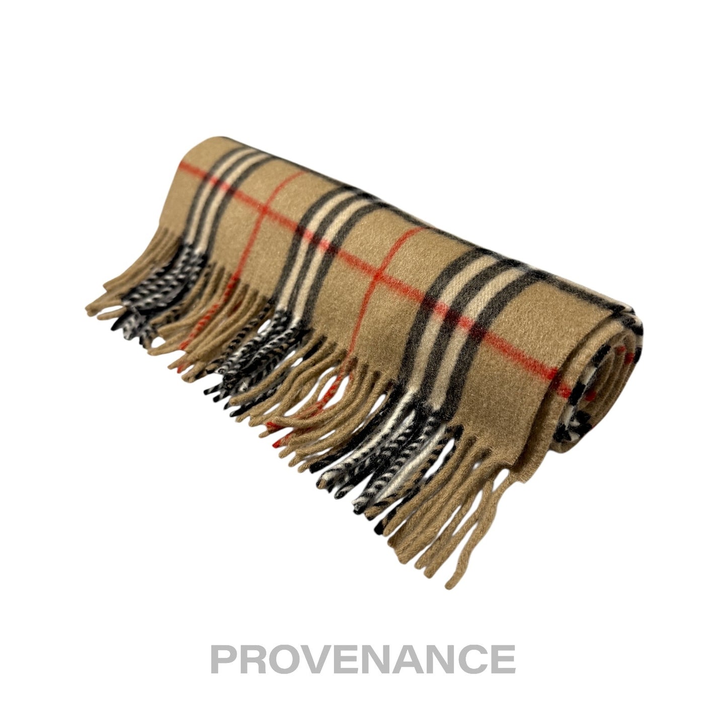 🔴 Vintage Burberrys Scarf Nova Check 100% Cashmere Camel