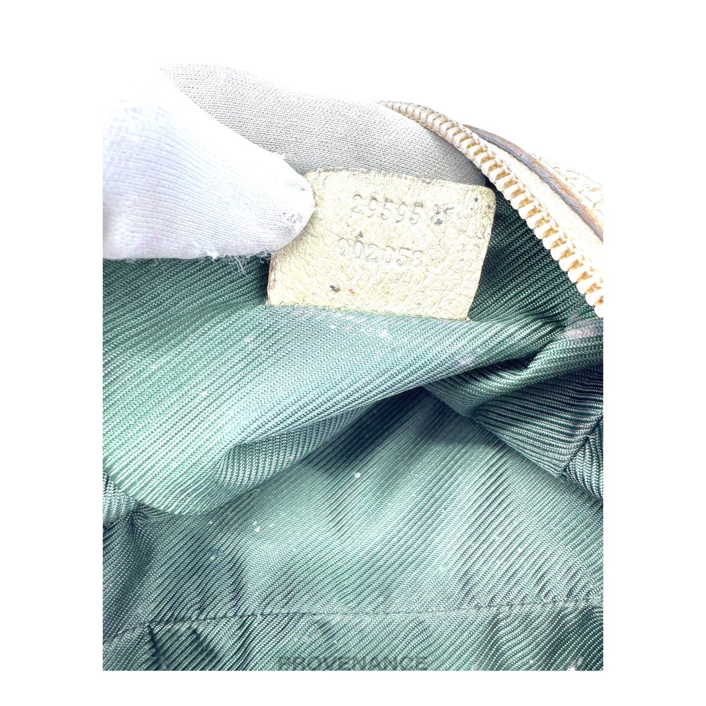 🔴 Gucci GG Canvas Zip Pouch - Brown Ivory