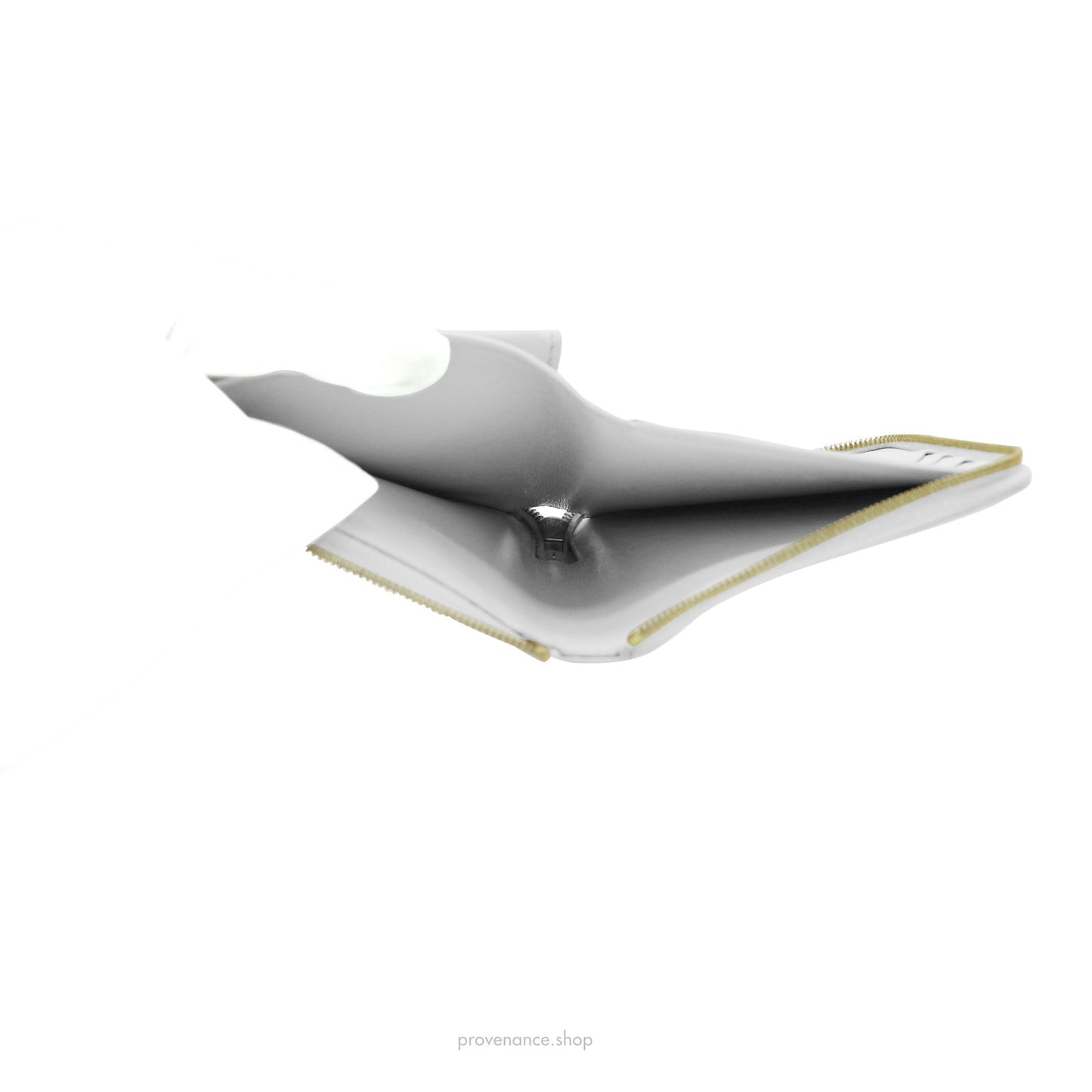 🔴 Celine Compact Zip Wallet - White/Red