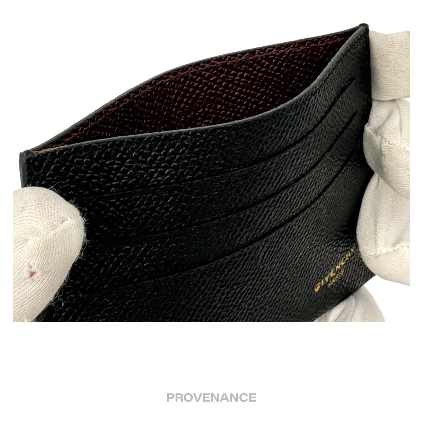 🔴 Givenchy 3CC LogoCard Holder - Black Leather