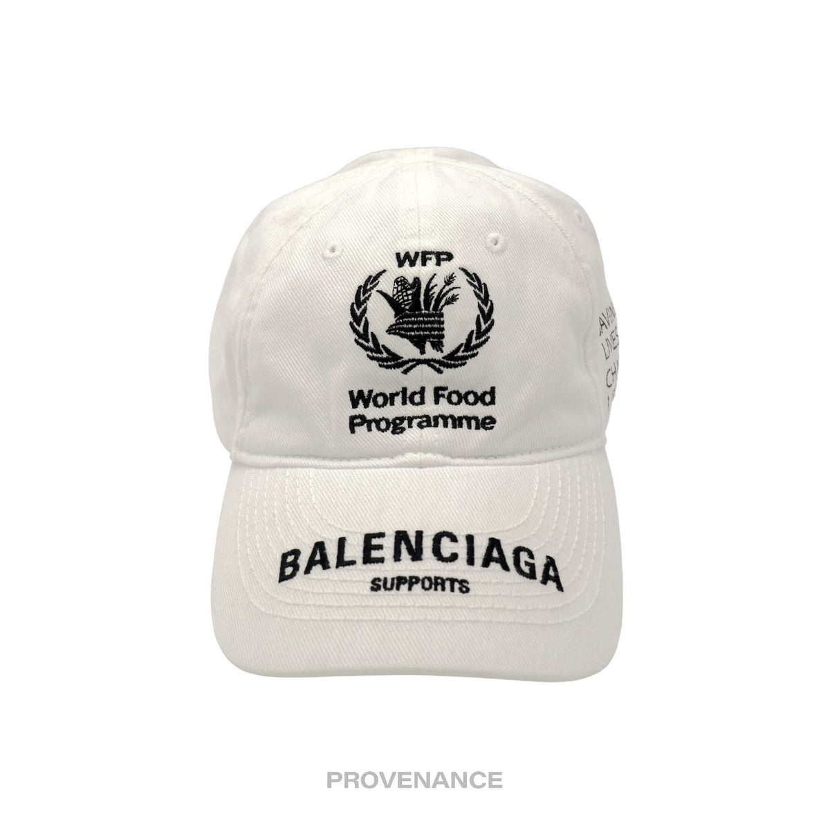 🔴 Balenciaga WFP Cap - White – PROVENANCE