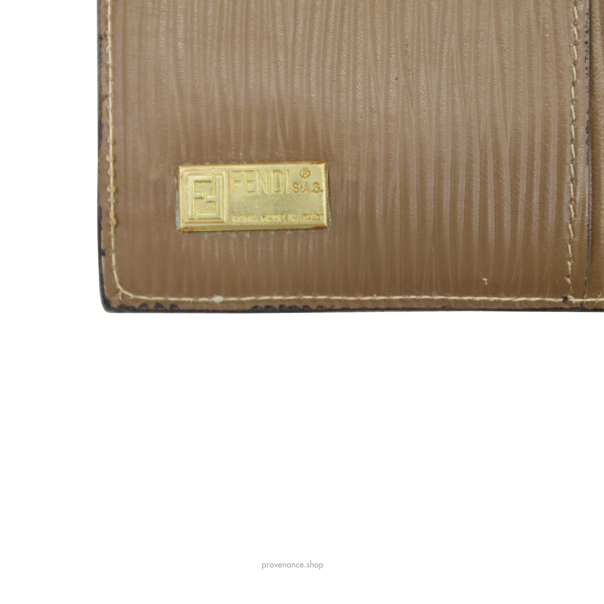 🔴 Fendi Long Wallet - Micro FF Zucca Glace