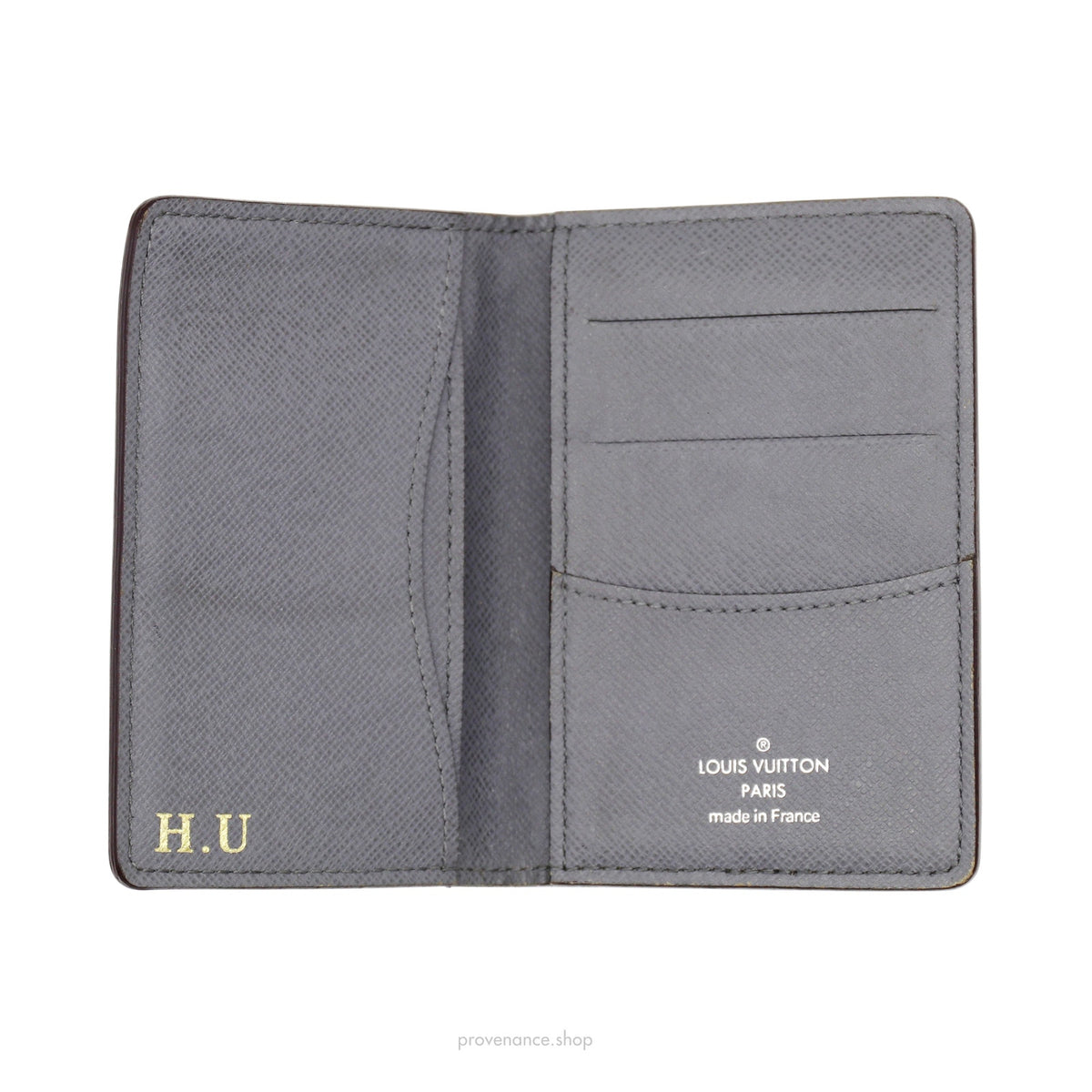 🔴 Louis Vuitton Pocket Organizer Card Holder Wallet - Taiga Glacier