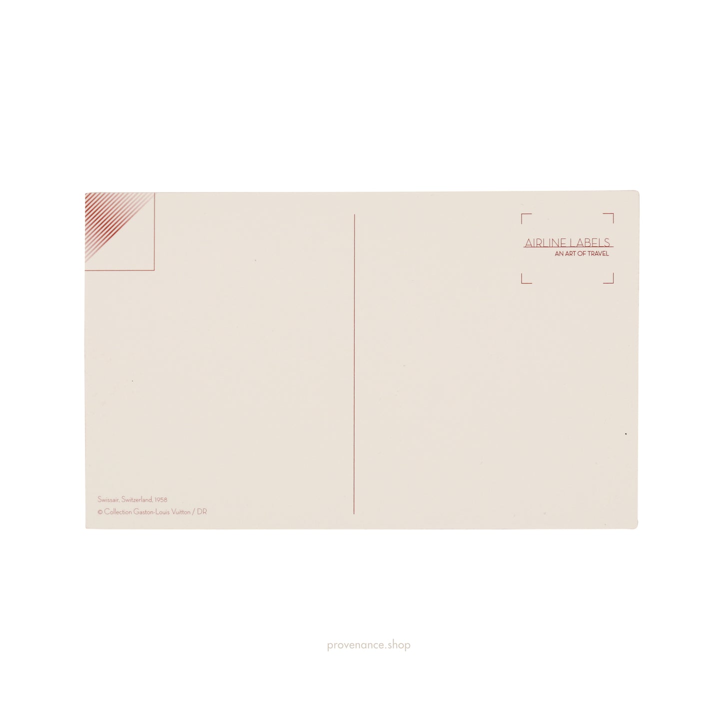 Louis Vuitton Airline Label Postcard stickers- SWISSAIR MIDDLE EAST