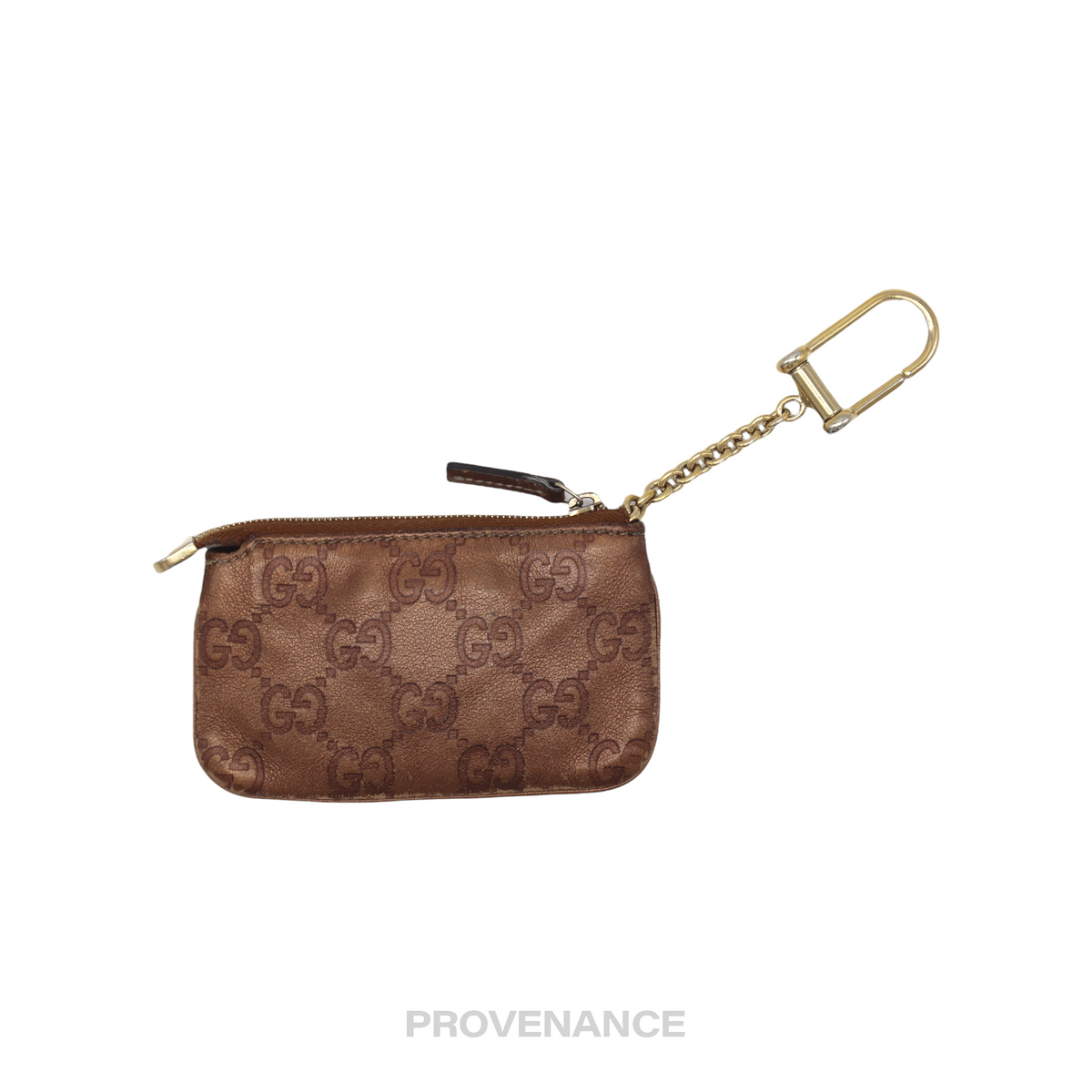 Gucci Key Pouch Cles - Bronze GG Guccissima Leather – PROVENANCE