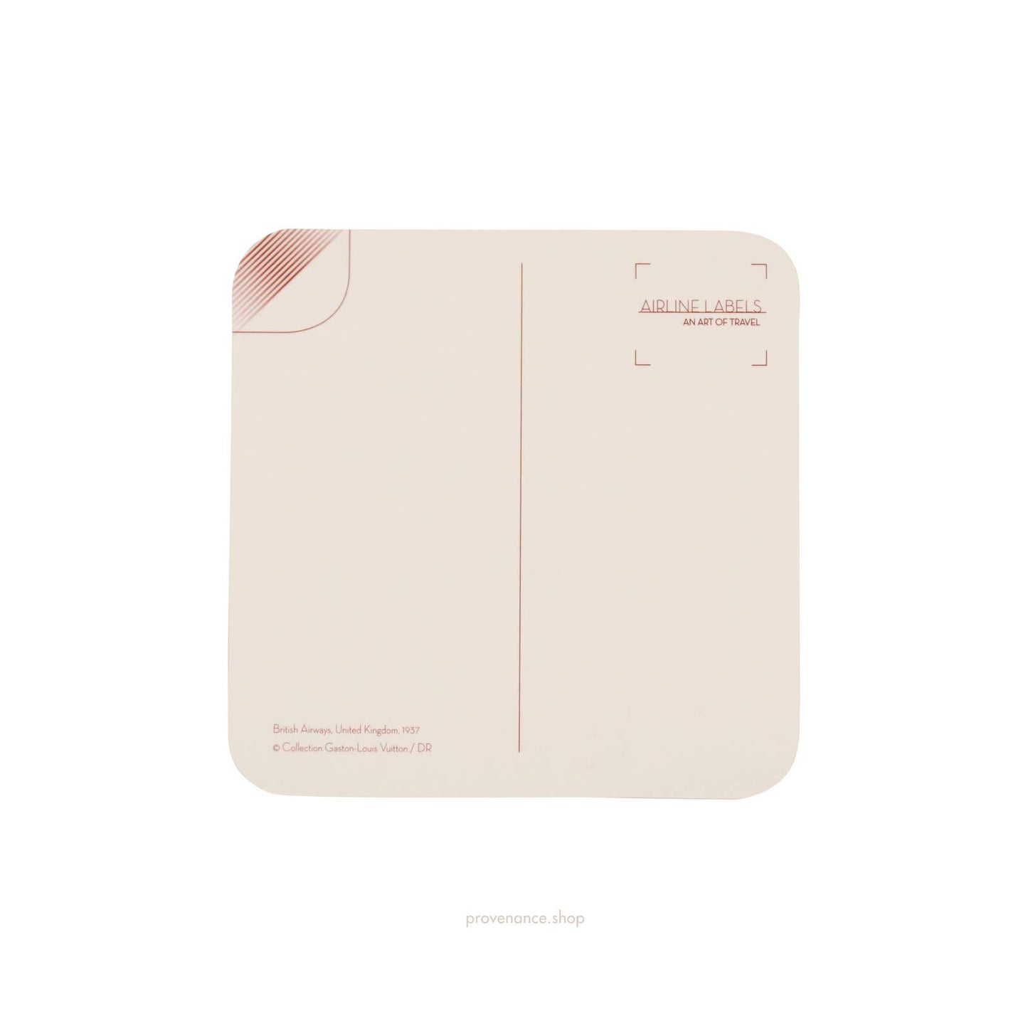 🔴 Louis Vuitton Airline Label Postcard Sticker- BRITISH AIRWAYS