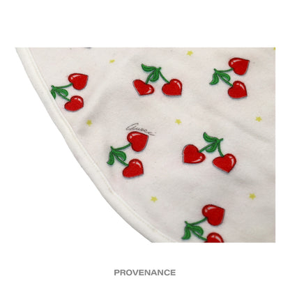 🔴 Gucci Logo Baby Infant Bib - Heart Cherry Striped Cotton