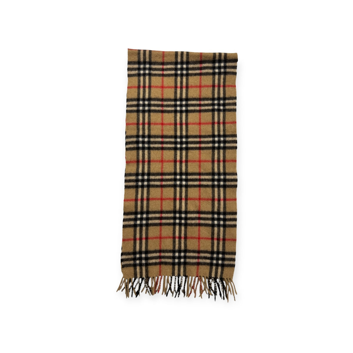 🔴 Vintage Burberrys Scarf Nova Check 100% Cashmere Camel