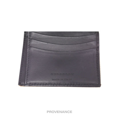 🔴 Burberry Trifold Snap Wallet - Nova Check Black