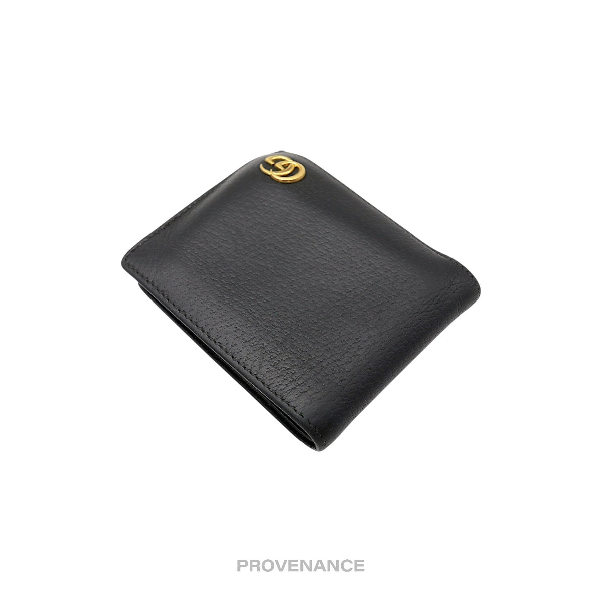 🔴 Gucci GG Marmont Bifold Wallet - Black Leather
