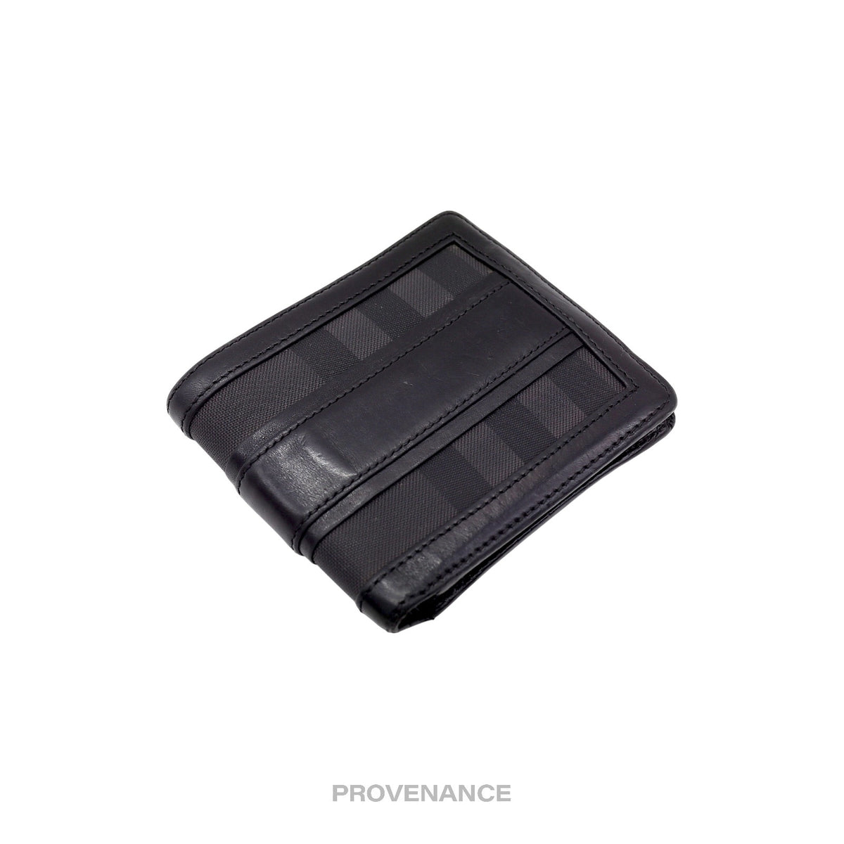 🔴 Burberry Bifold Wallet -  London Check Black Charcoal