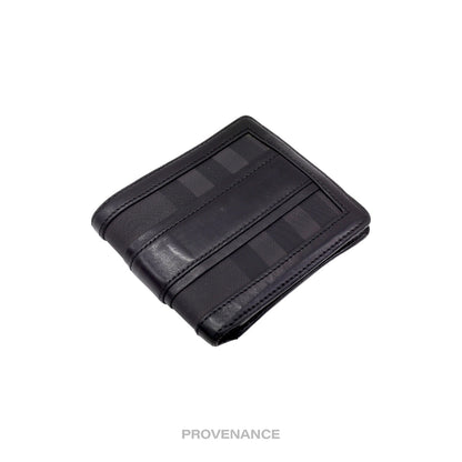 🔴 Burberry Bifold Wallet -  London Check Black Charcoal