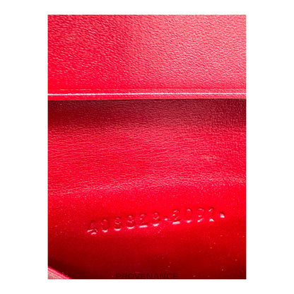 🔴 Gucci GG Web 6 Key Holder - Red Guccissima Leather