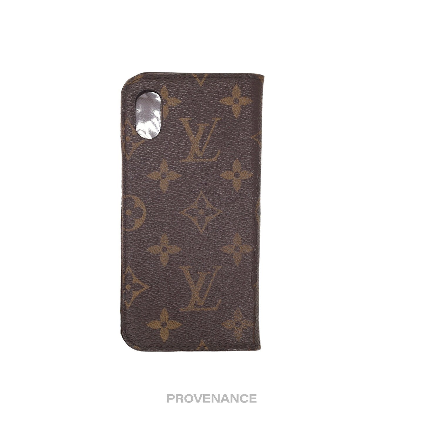 🔴 Louis Vuitton iPhone X Case - Folio Monogram Brown