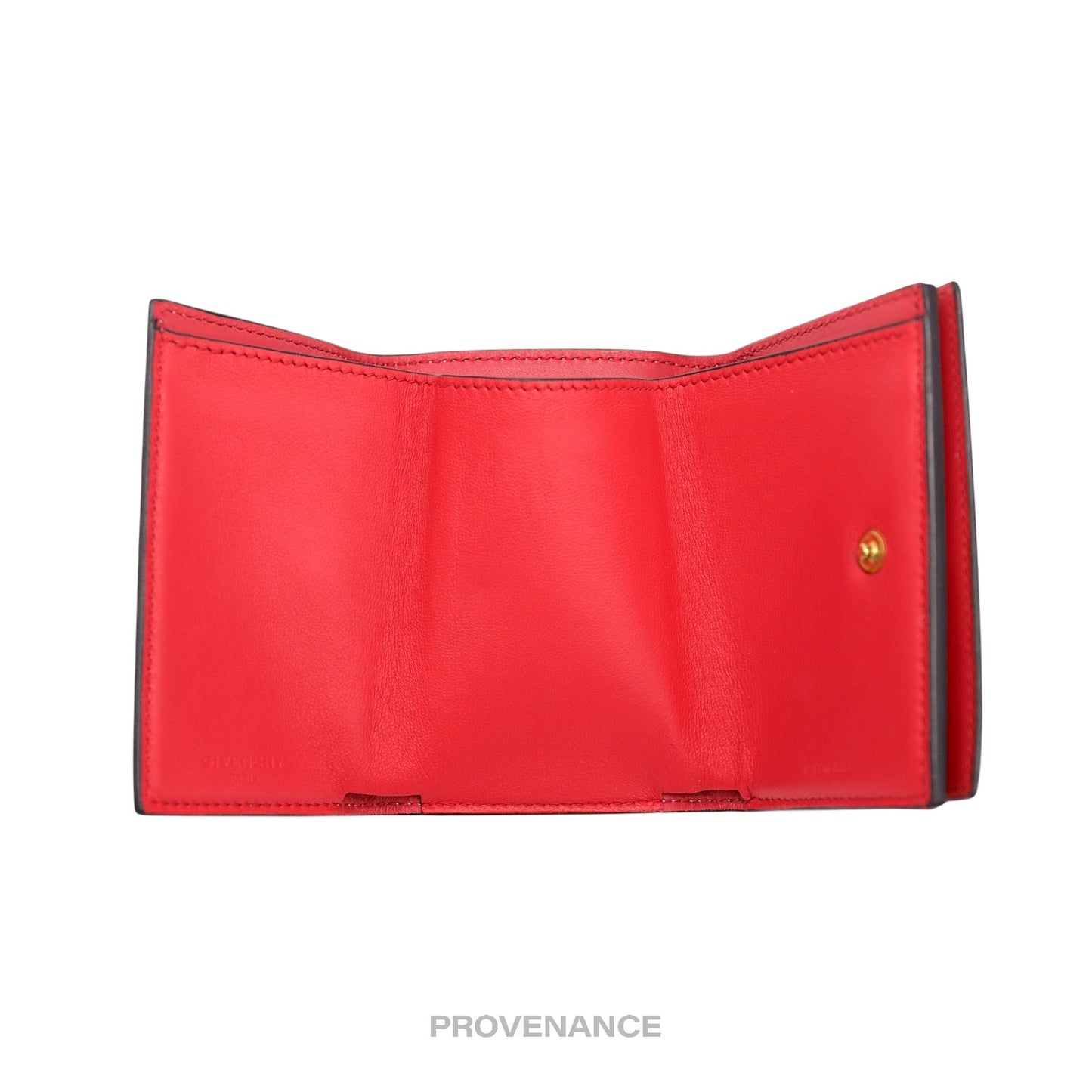 🔴 Givenchy Trifold Wallet - Two Tone Pink Red Leather