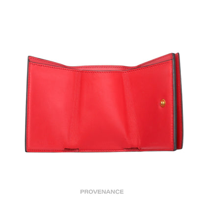 🔴 Givenchy Trifold Wallet - Two Tone Pink Red Leather