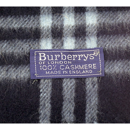 🔴 Burberry Scarf - Nova Check Cashmere Navy