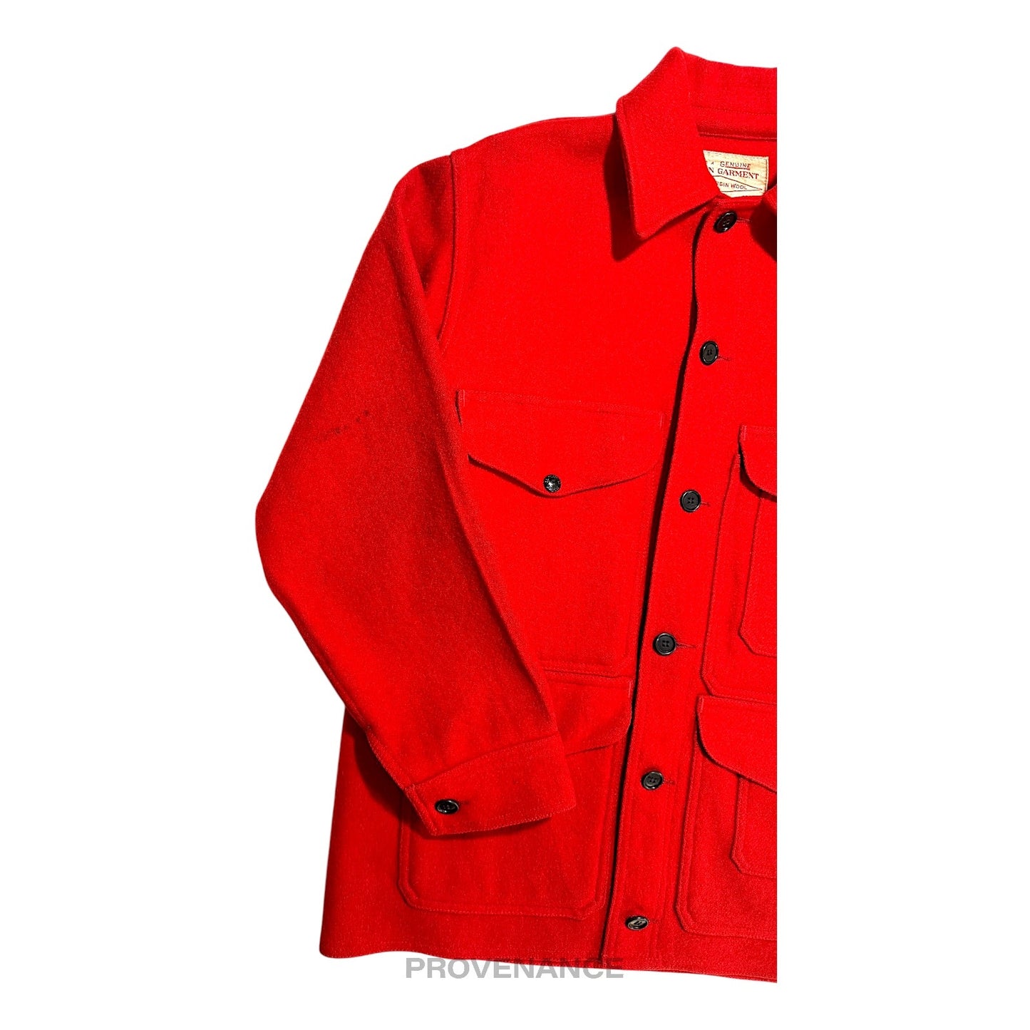 🔴  Filson Mackinaw Wool Cruiser Jacket - Scarlet Red 38 S