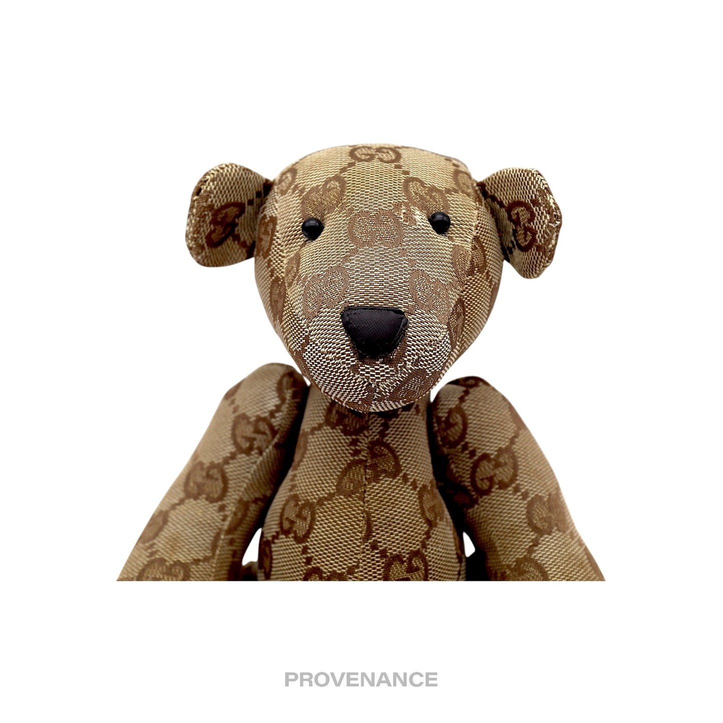 🔴 Gucci Teddy Bear - GG Canvas Tan Patchwork