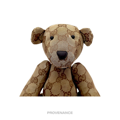 🔴 Gucci Teddy Bear - GG Canvas Tan Patchwork