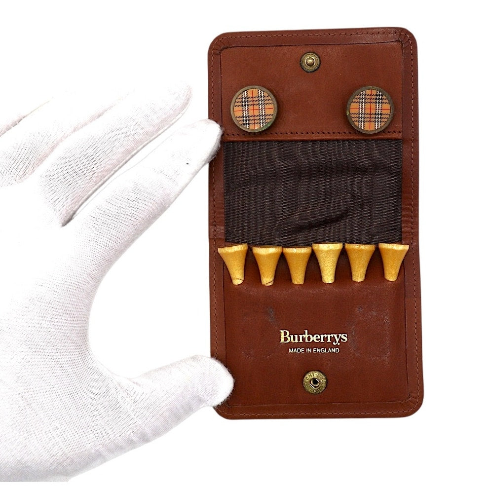 🔴 Burberry Vintage Golf Tee Wallet - Nova Haymarket Check
