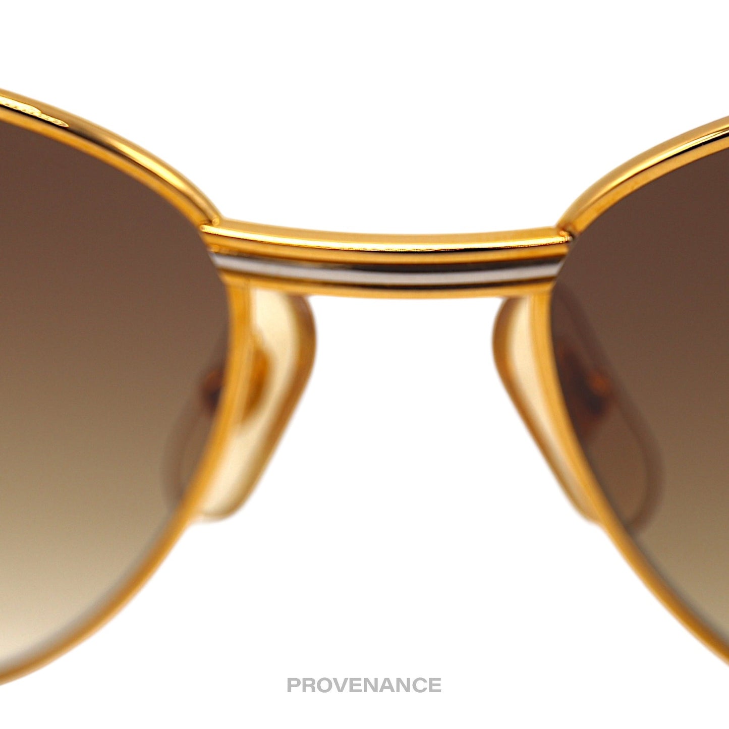 🔴 Cartier Brillant Diamond Vintage Sunglasses - Gold Brown