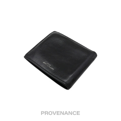 🔴 Saint Laurent Paris SLP Logo Bifold Wallet - Black