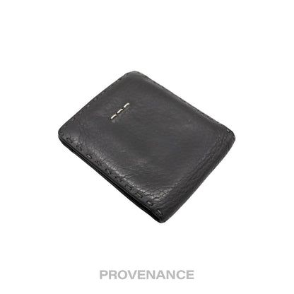 🔴 Fendi Selleria Bifold Wallet - Grey Roman Leather