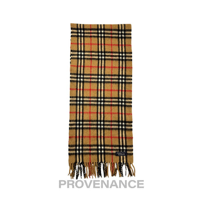 🔴 Vintage Burberrys Scarf Nova Check 100% PURE CASHMERE