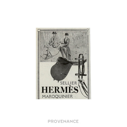 🔴 Hermes Antique Vintage Newsprint Ad - SELLIER MAROQUINIER