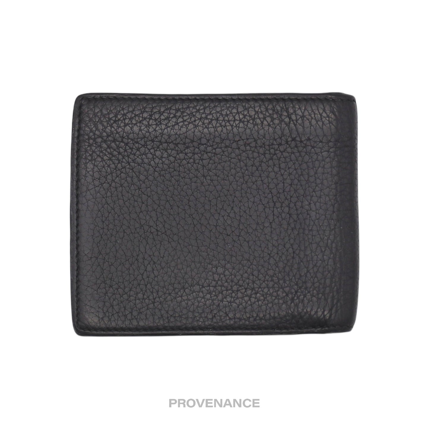 🔴 Gucci Vintage Logo Bifold Wallet - Black Leather