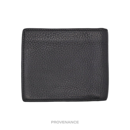 🔴 Gucci Vintage Logo Bifold Wallet - Black Leather