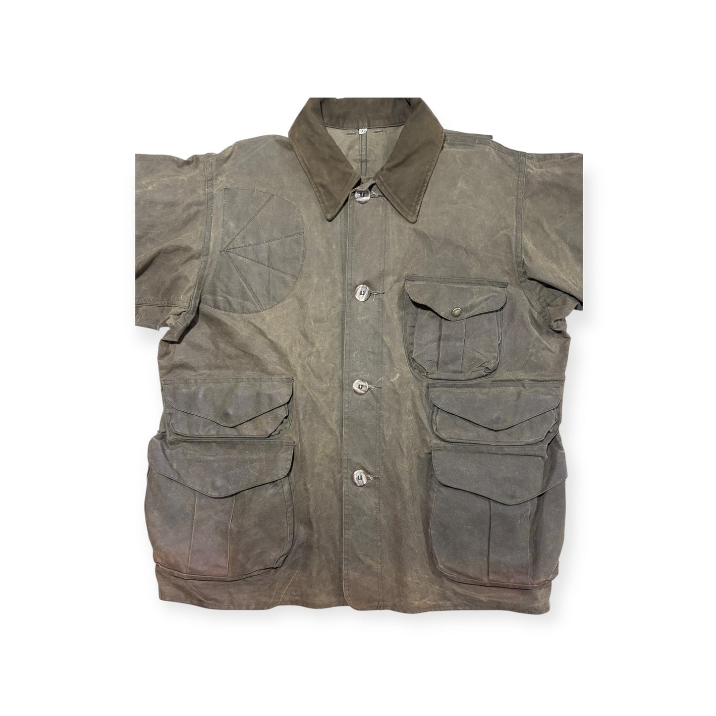 🔴 Filson Oil Tin Cloth Hunting Jacket 462 USA Vintage XL 46