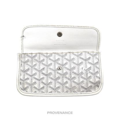 🔴 Goyard St. Louis Pouch Wallet - White Goyardine